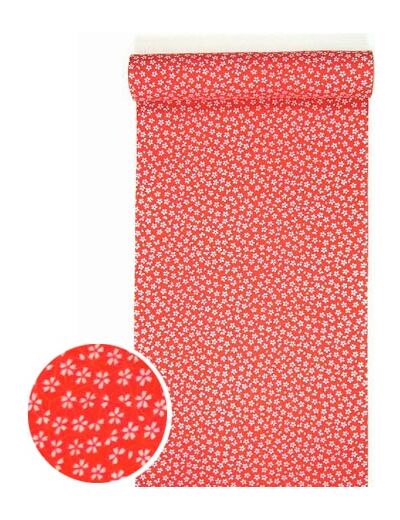 洗える紅(赤)襦袢 小桜紋