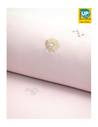 洗える着物 刺繍小紋 トランプゲーム 桜ピンク色 光触媒消臭