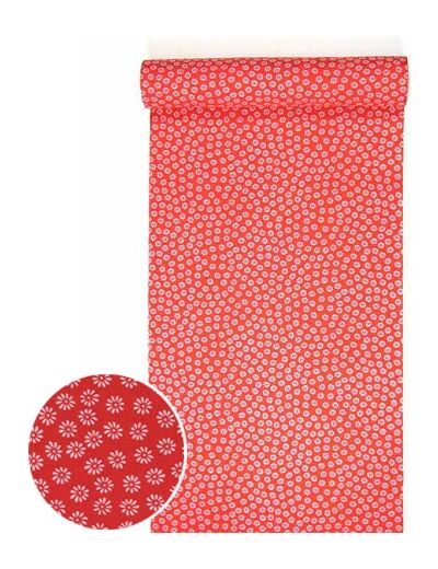 洗える紅(赤)襦袢 菊紋