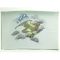 Japanese painting on silk fabric, Hawk and Mt.Fuji, ground color green