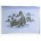 Japanese painting on silk fabric, Chinese-style landscape, Guilin, ground color blue