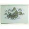 Japanese painting on silk fabric, Chinese-style landscape, Guilin, ground color green