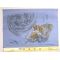 Washable haori's underfablic No.12 tiger and dragon desain blue gray color satin tone cloth