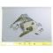 Japanese picture Washable men's framed lining No.9 One Fuji, Two Hawks, Three Eagles, gyay