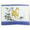 Japanese painting,Men's haori lining that use as interia , blue, hand-dyed, Dog design from zodiac