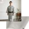 Washable men's summer airy gauze kimono No.4 sand gray color Teijin silpearl