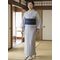 Washable Kimono Mansuji （thin stripe）blue No.10