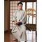 Washable Kimono Men's Kimono Manji（thin stripe） Blue Gray 44cm Width No.7