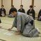 washable stumugi (pongee) kimono fablic for roll or tailoring dark gray (color No.15)