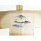 Silk kimono underwear hand screen drowed mount Fuji and Matubara and tree boats desin brown