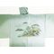 Kimono underwear hand printed landscape with mountain Fuji and boat on lakeside desin green