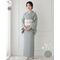 Washable Teijin kimono Material Premium Plain Tsumugi (Bluish-gray) Women's Tailoring
