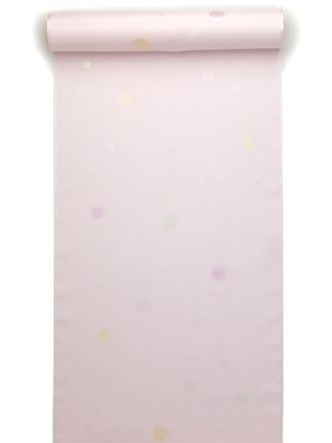 洗える長襦袢 水玉無地 ホワイトピンク