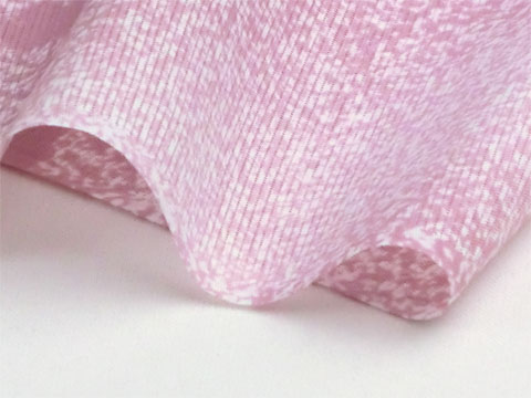 洗える着物 小紋 夏物駒絽 白とピンク道長どり