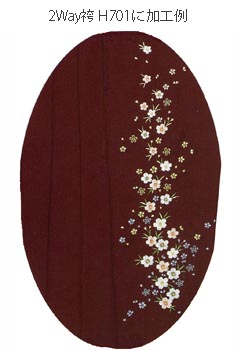袴刺繍 タイプ2　桜吹雪 縦