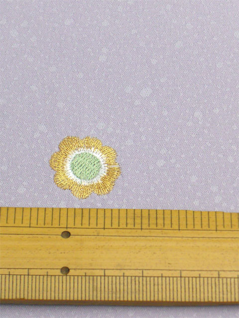 洗える着物 刺繍小紋 スイーツ柄 薄藤紫色