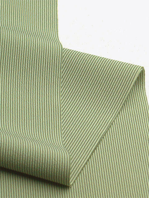 Washable Kimono Men's Kimono Manji（thin stripe） green 44cm Width No.6