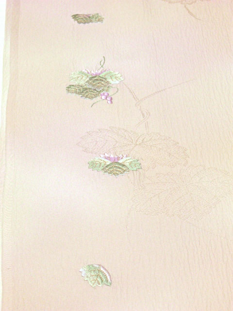 正絹内袖刺繍長襦袢(内袖暈し) ピンク色