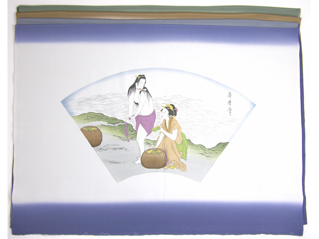 正絹額裏 浮世絵