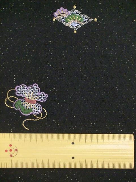 刺繍小紋用 日本刺繍 七宝柄 拡大3